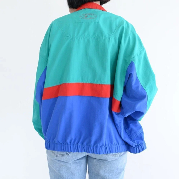 Vintage Starbust Disney Caribbean Beach Resort Primary Colours Windbreaker XL - Picture 4 of 14
